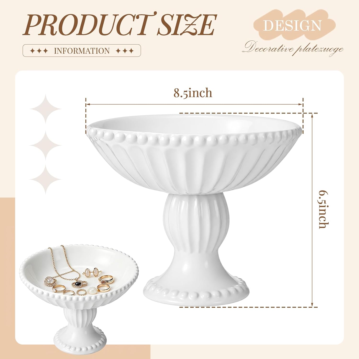 Ceramic Decorative Bowl / Ivory