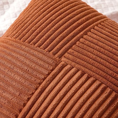 MIULEE Fall Rust Decorative Lumbar Throw Pillow Covers 12x20 Inch 2 Pack