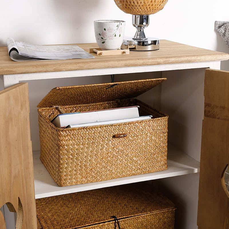 Wicker Basket / Seagrass Storage Basket / Natural