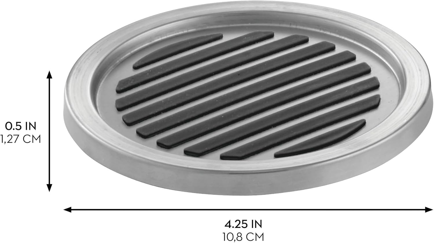 Forma Brushed Stainless Steel Drink Coasters