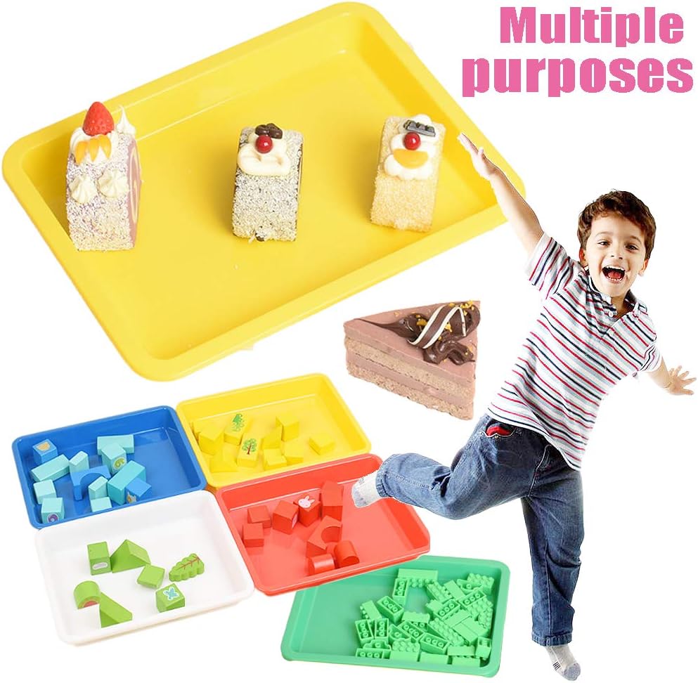 Plastic Art Trays for Adult Crafts / Multicolor / Set of 10