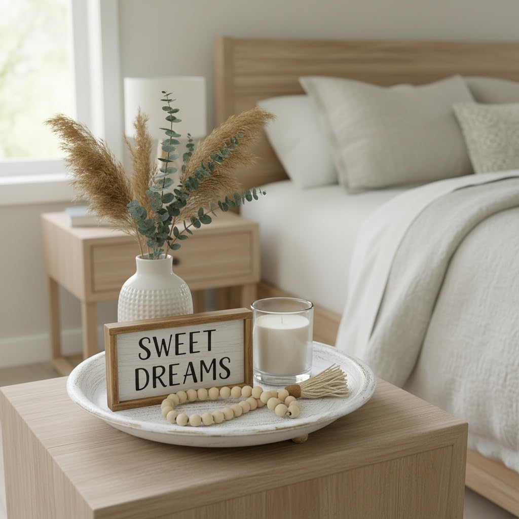 Farmhouse Decorative Tray / White