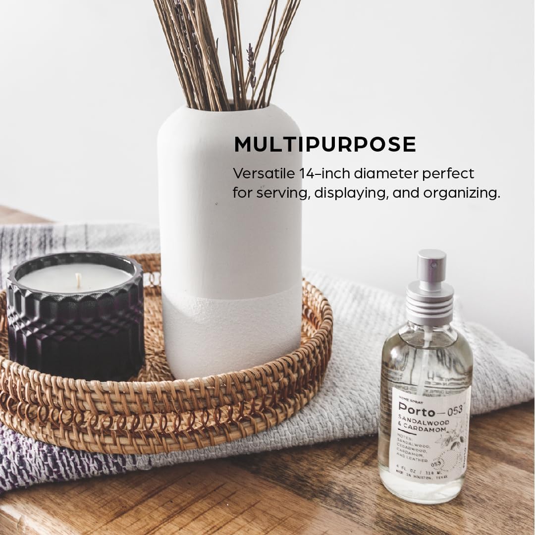 Hand Woven Serving Basket / 9.5