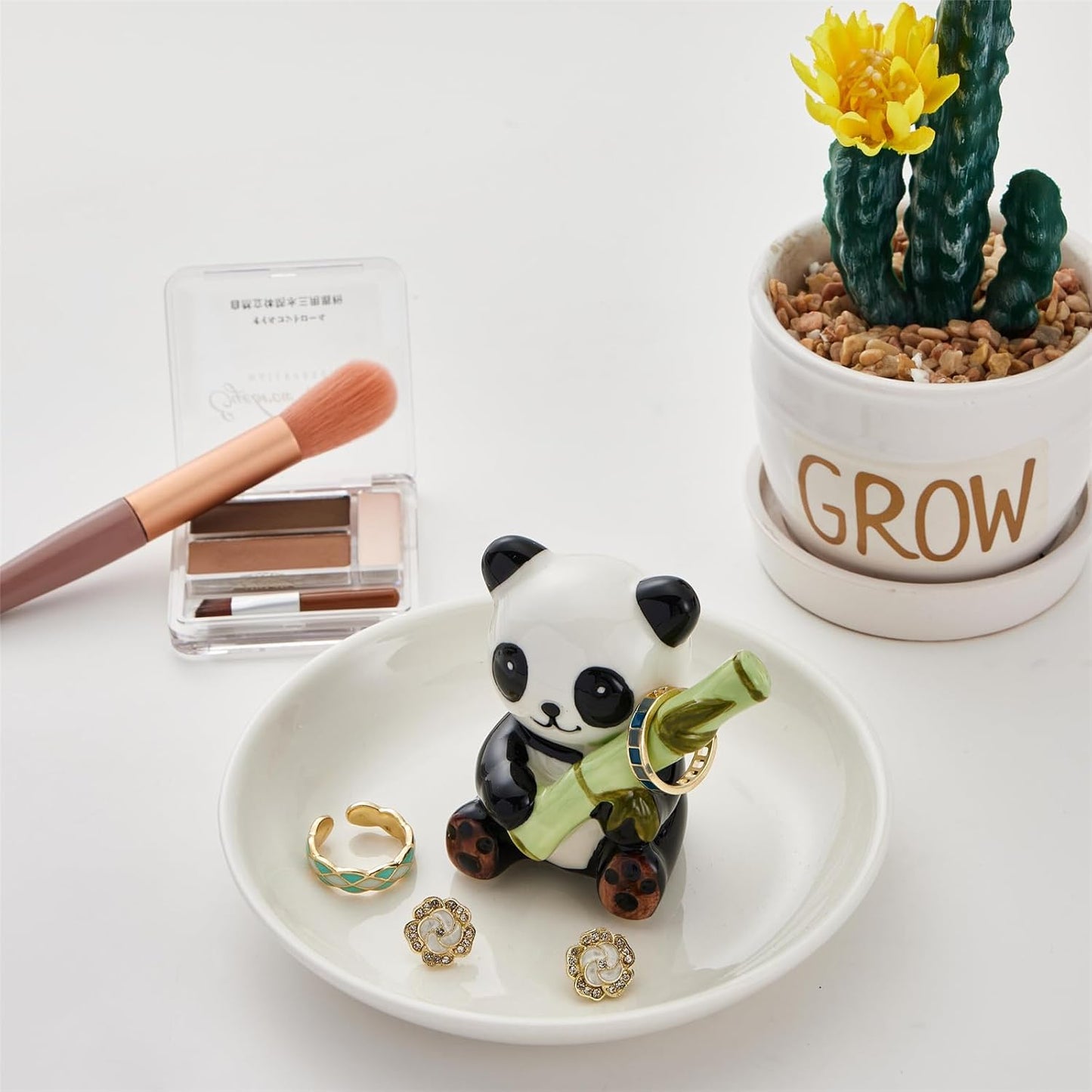 Ceramic Jewelry Holder Ring Dish Jewelry Tray / Panda