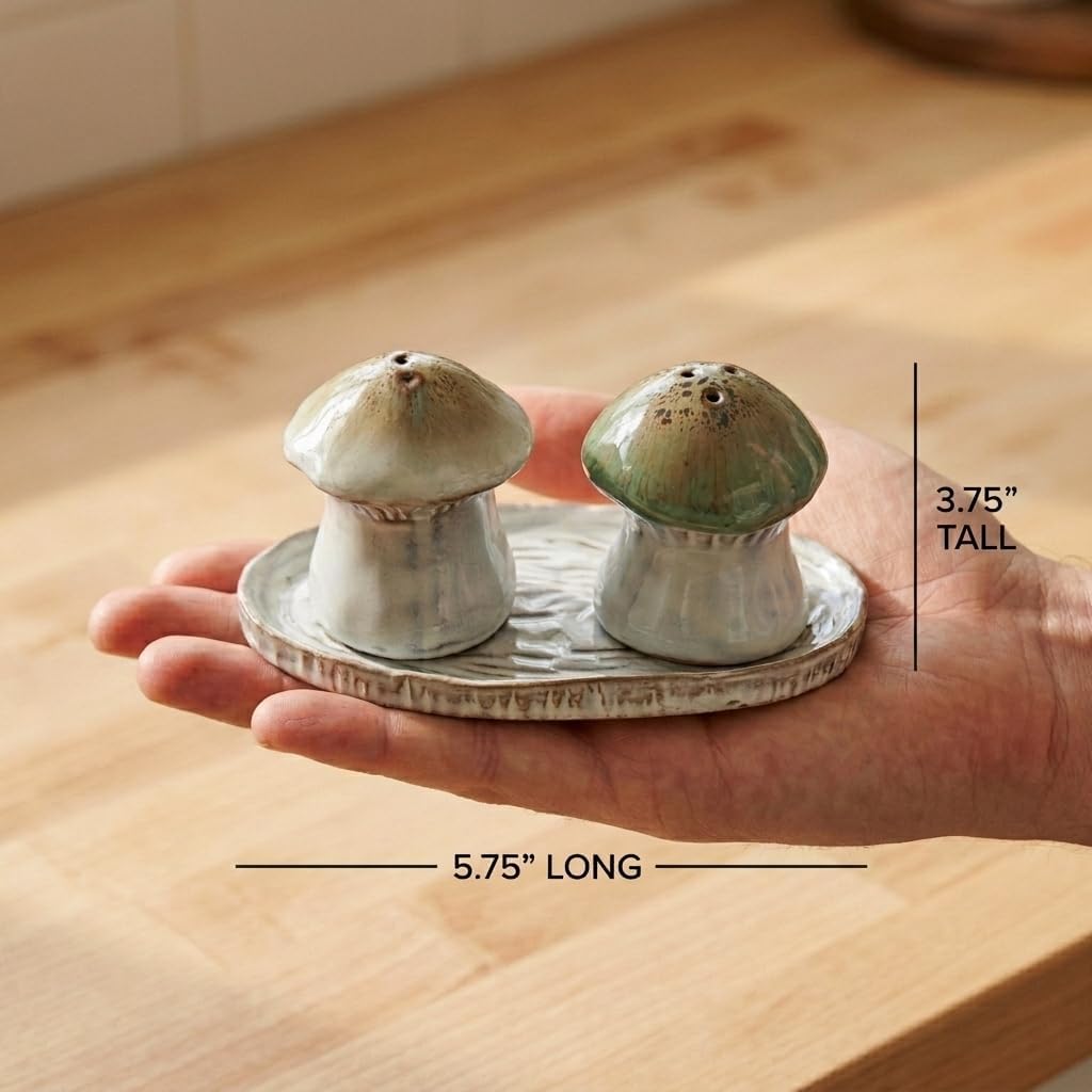 Mushroom Unique Salt and Pepper Shaker Set