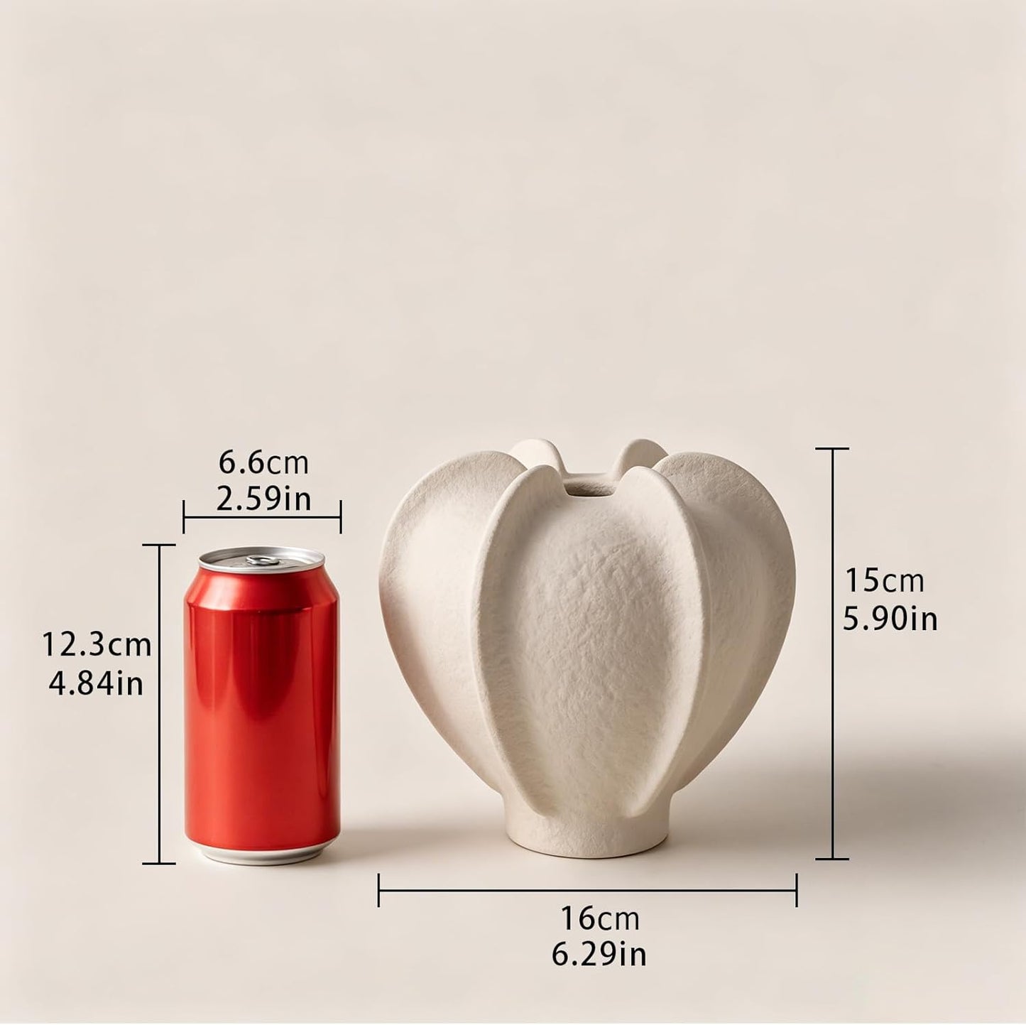 Ceramic Flower Vase Home Decor / Medium / Beige