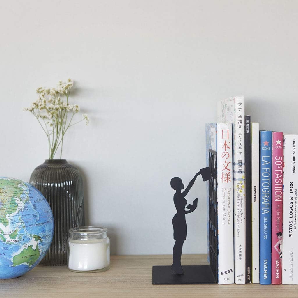 The Library Metal Bookend / Black