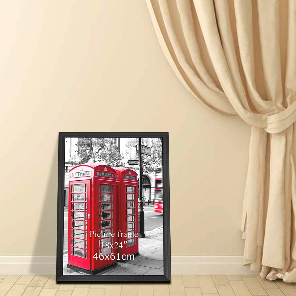 Giftgarden Black 18x24 Picture Frame 7 Pack Large 24x18 Poster Frames for Wall Portrait Landscape Display