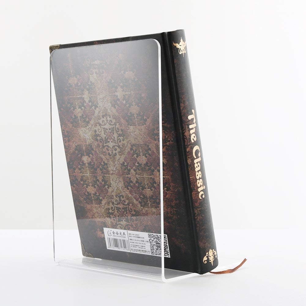 Plastic Acrylic Bookends / 7.08 x 4.72 / Th:3mm/0.12 / Clear / Set of 8