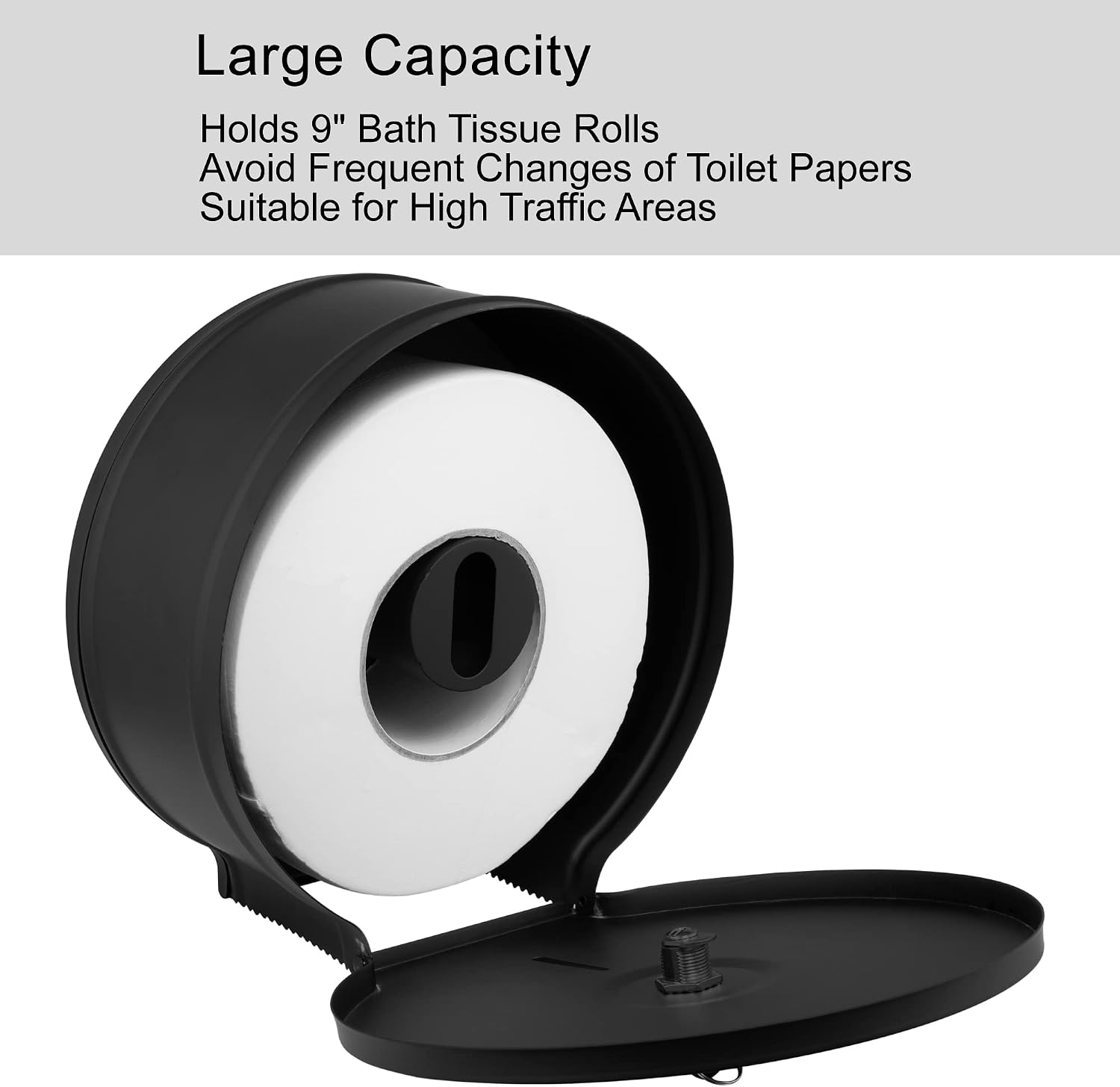 Commercial Jumbo Toilet Paper Dispenser, Wall Mount Stainless Steel | 9 Inch Roll Toilet Paper Holder Bath Tissue