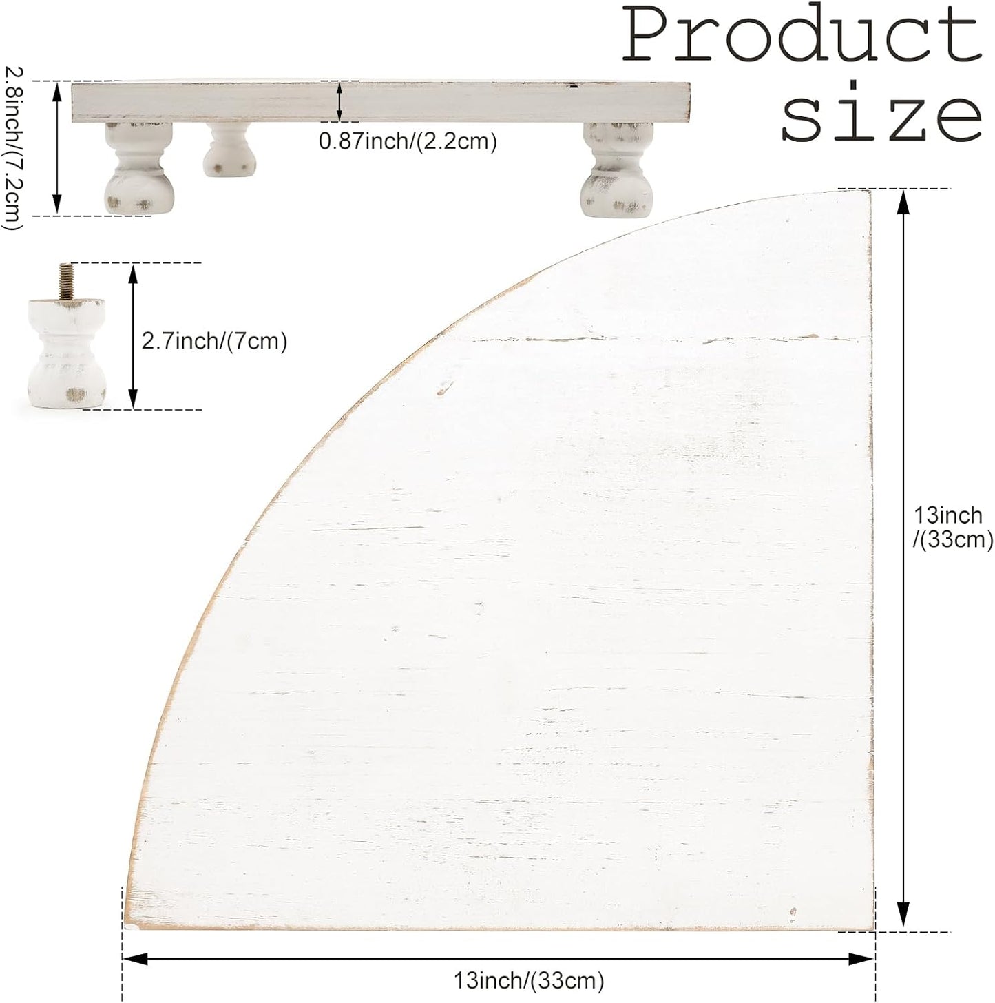 Rustic Pedestal Stand / White