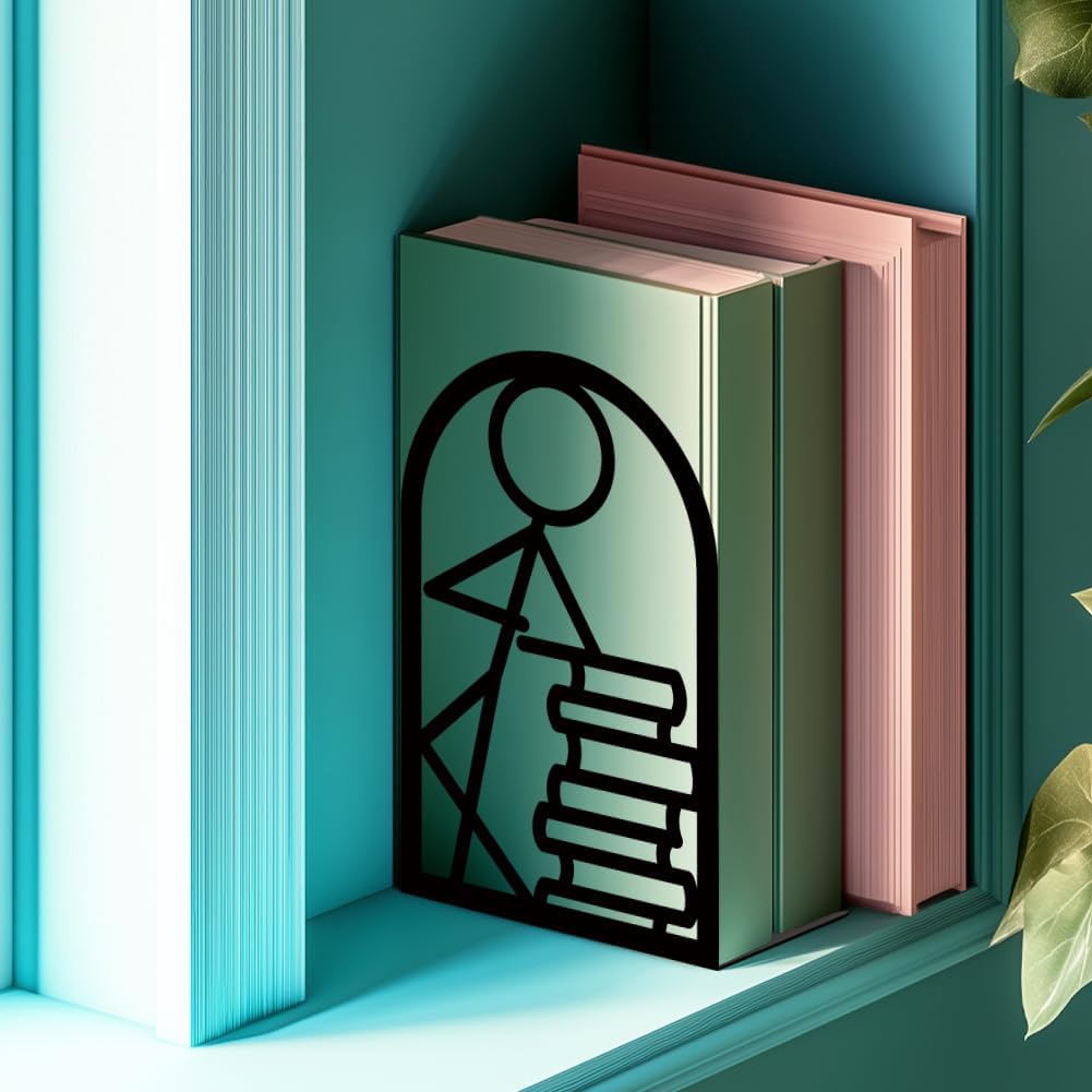 Fun Bookends Decorative Metal Book Ends / Matchmaker / 4.7 x 7.1
