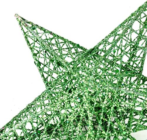 BinaryABC Iron Christmas Tree Star Topper,20cm Glittering Tree Topper
