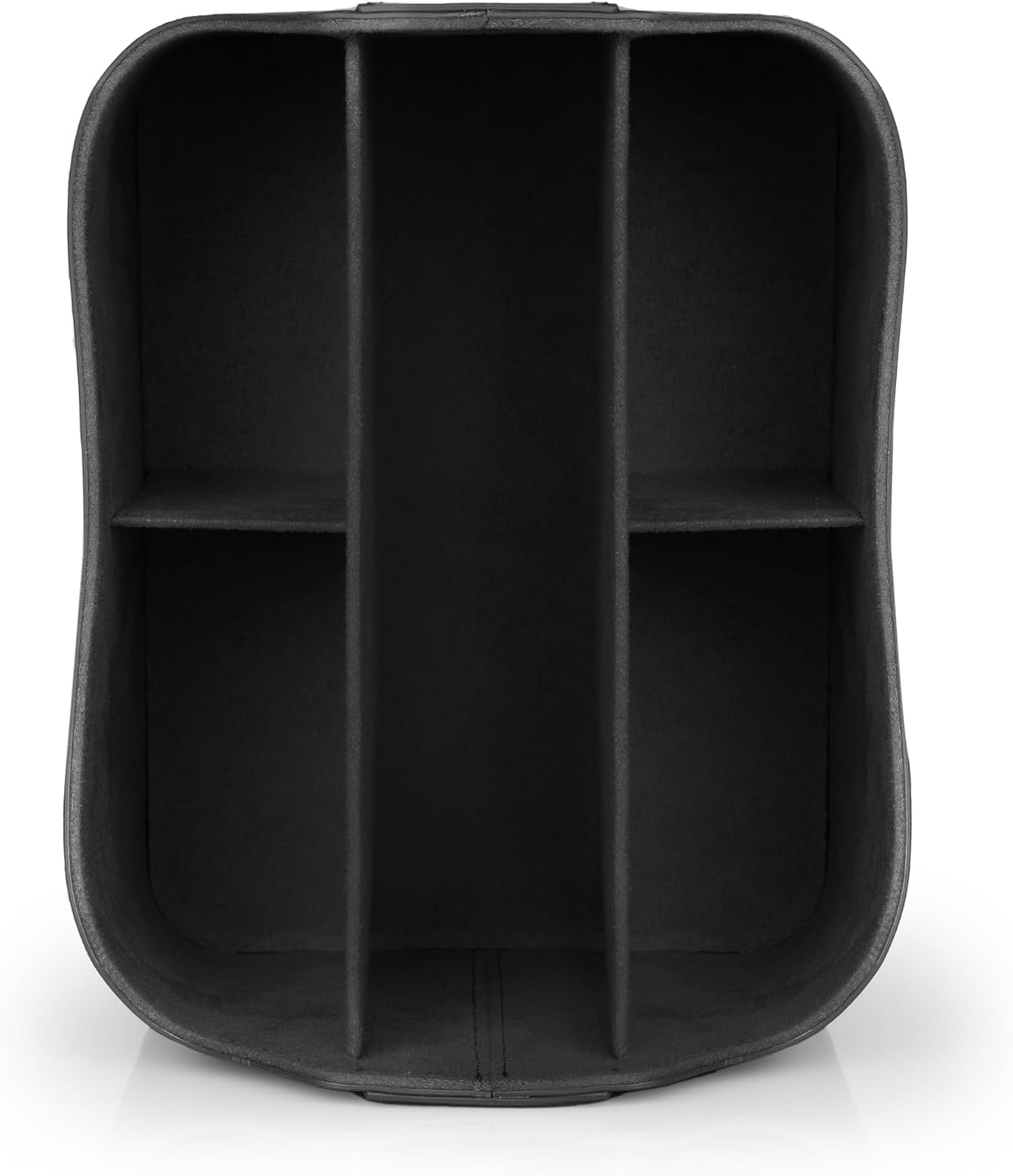 Londo PU Leather Remote Control Holder, Office Supplies Desk Organizer with Tablet Slot, Makeup Brush and Utensils