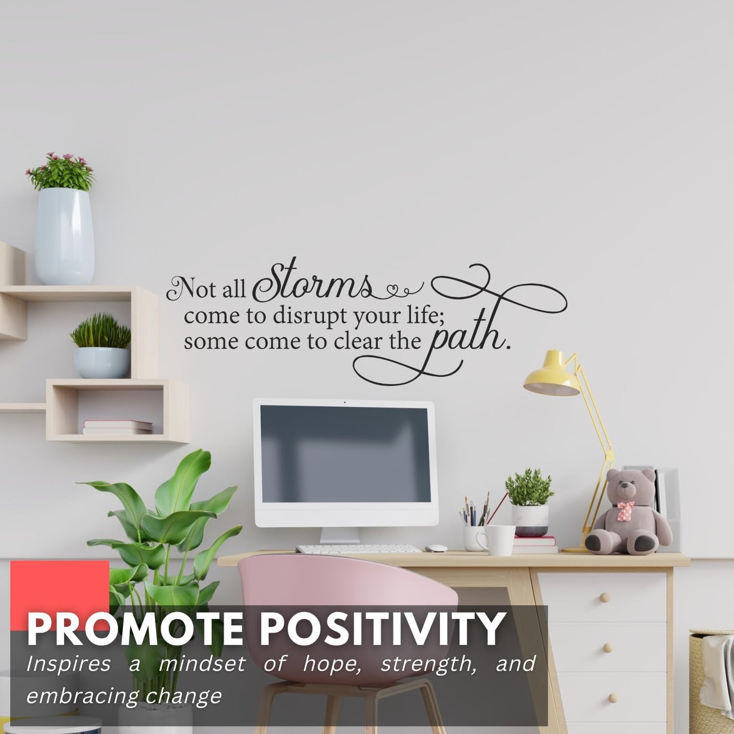 Some Come to Clear The Path Wall Sticker Inspirational Wall / Black / 32 x 10