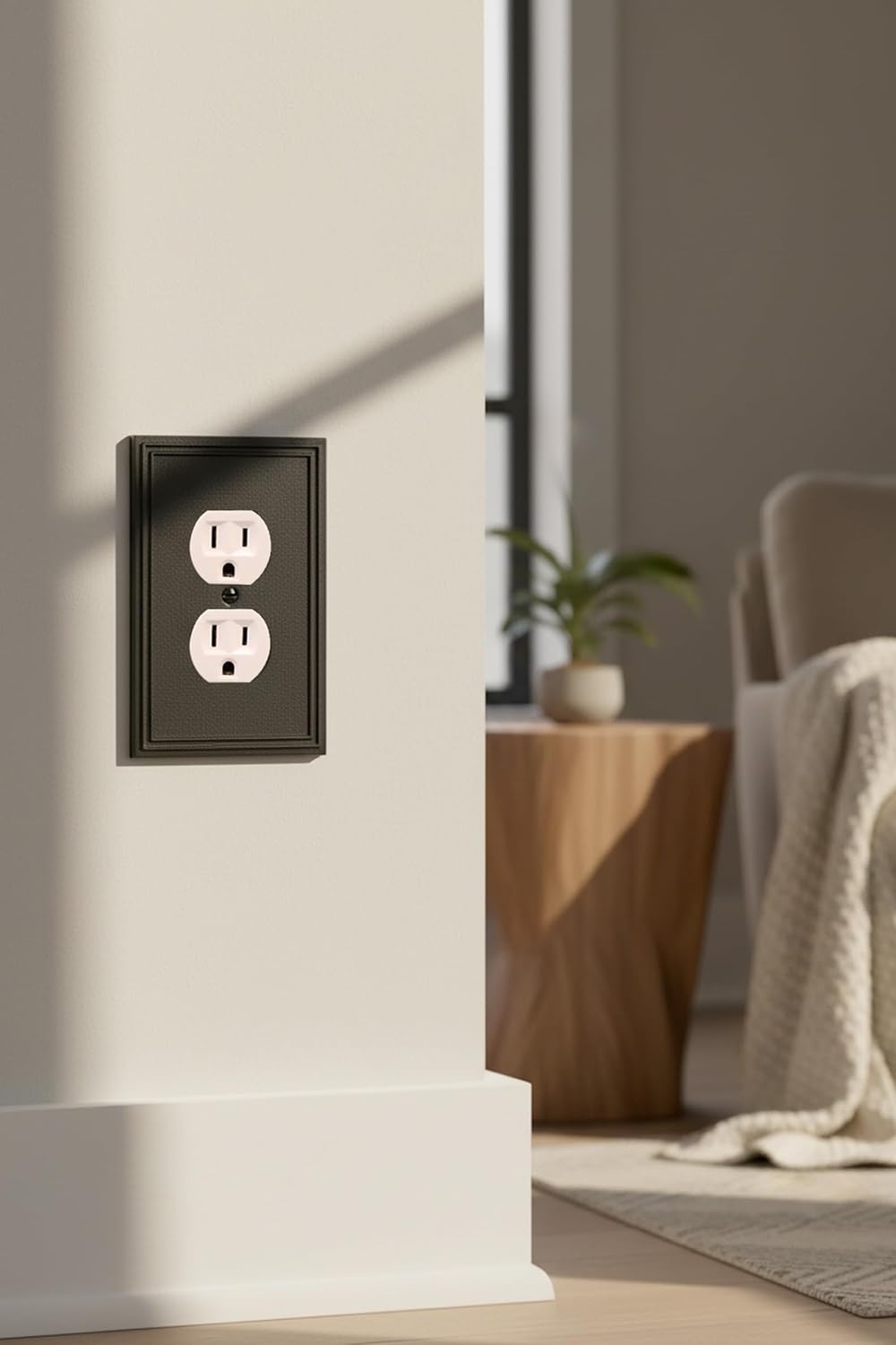 Rio Salto Black Outlet Cover Plate Duplex Receptacle Decorative Outlet Covers Light Switch Cover Modern Wall Plates