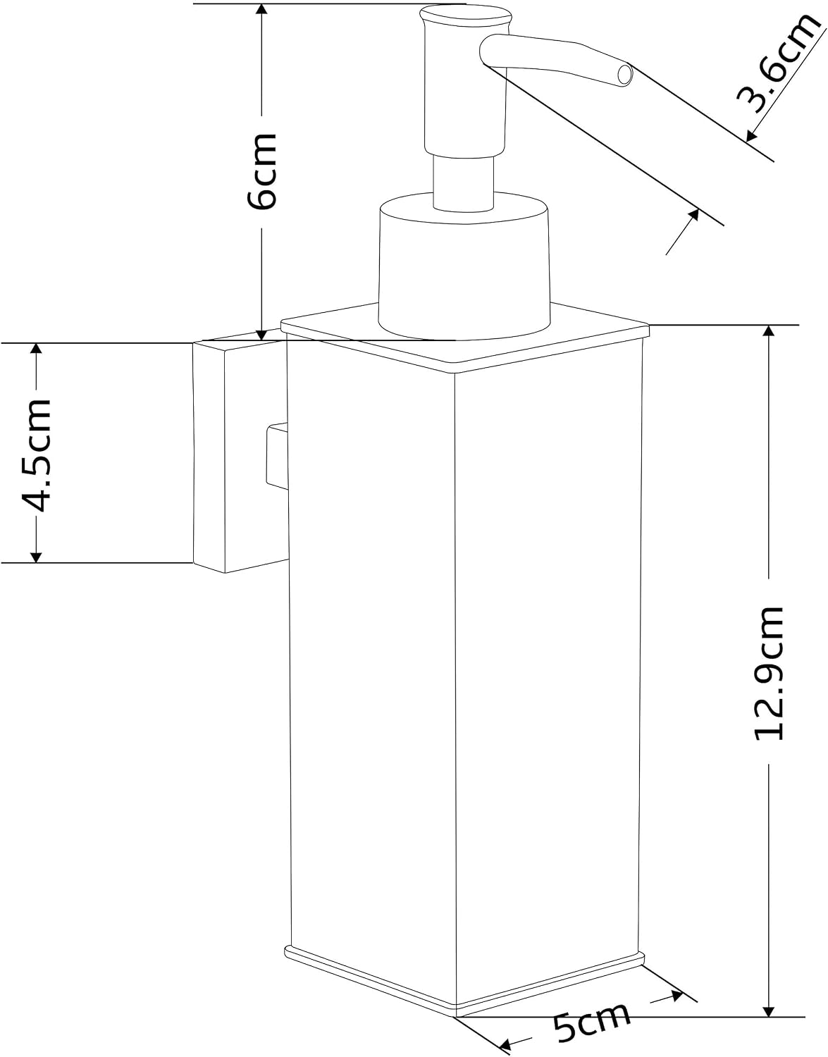 BGL Soap Dispenser Stainless Steel 304 Wall Mount Gold Liquid and Soap Dispenser for Kitchen and Bathroom