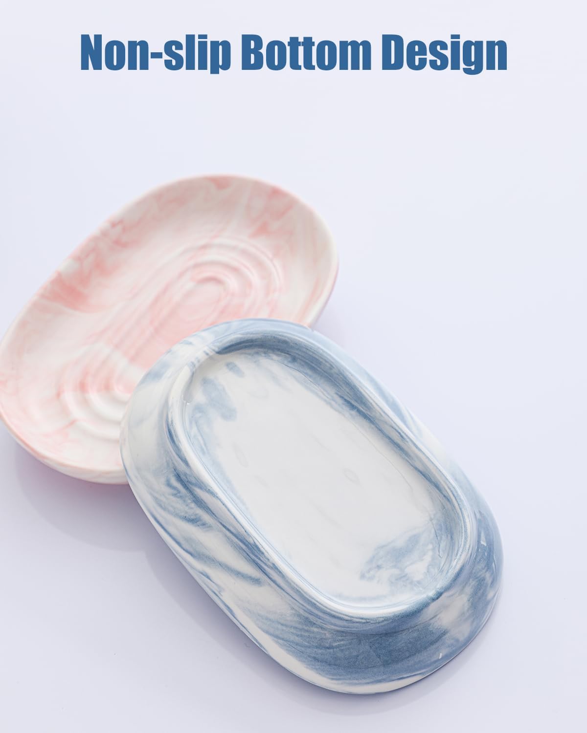 Marble Pattern Bar Soap Holder / Blue Texture