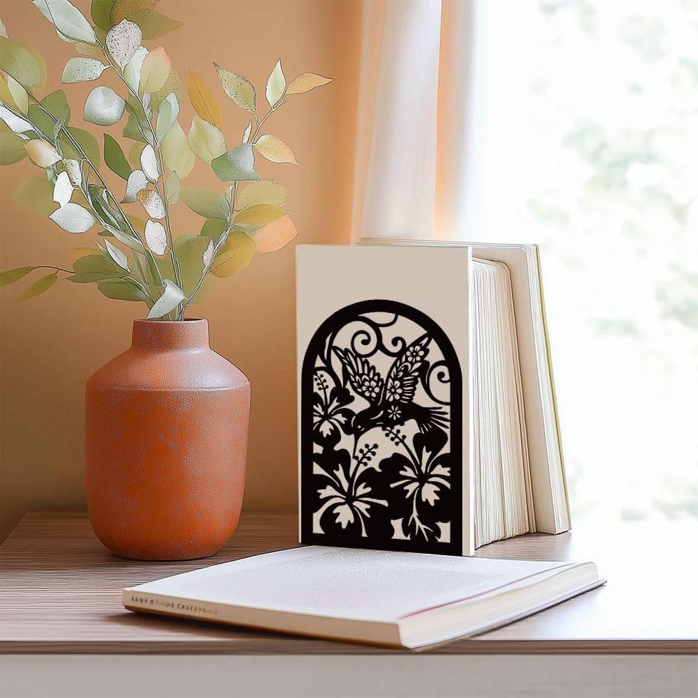 Metal Bookends / Book Ends for Heavy Books / Hummingbird