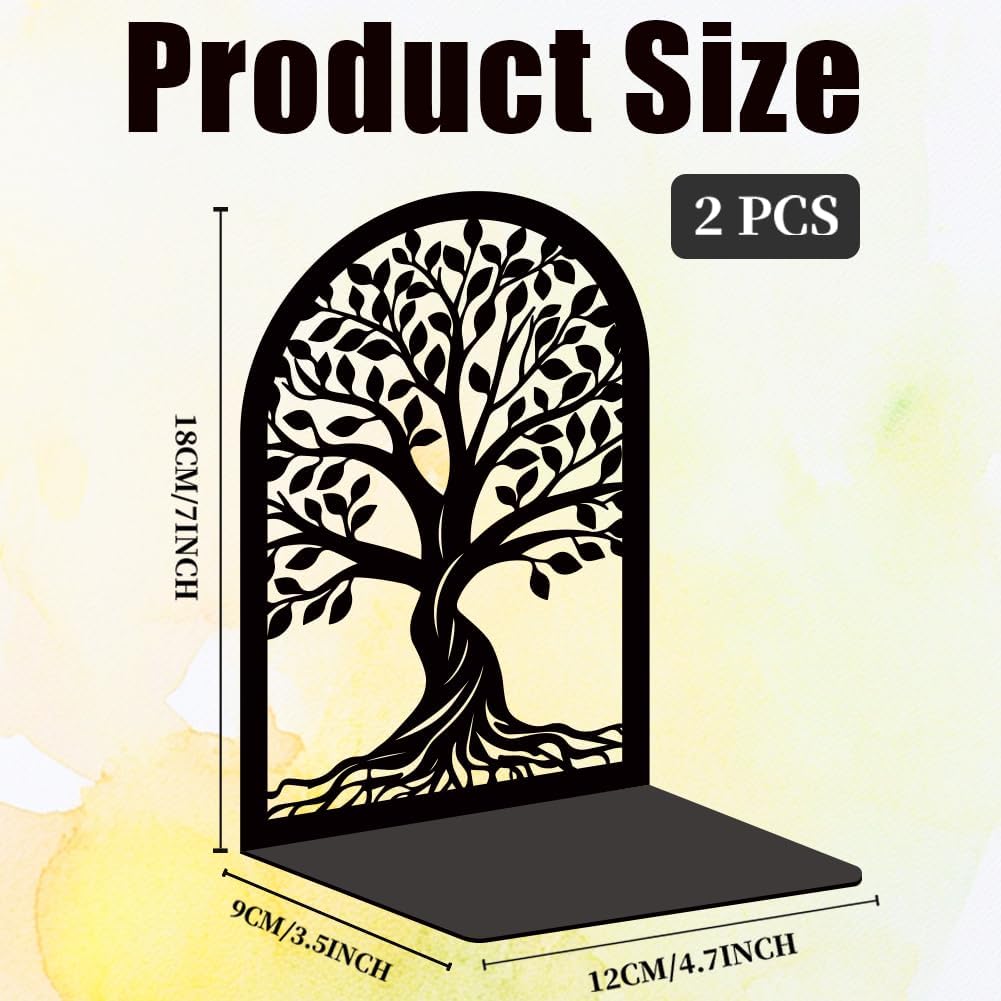 Trees Metal Bookends for Desk / Tree / Black