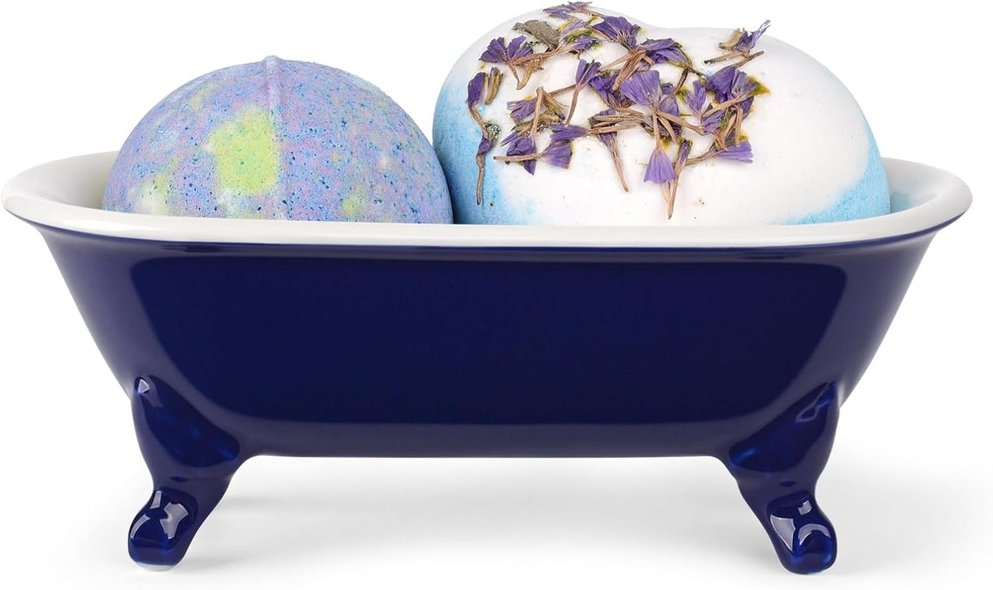 Kitchen Sponge Holder and Shower Tray / Navy Blue