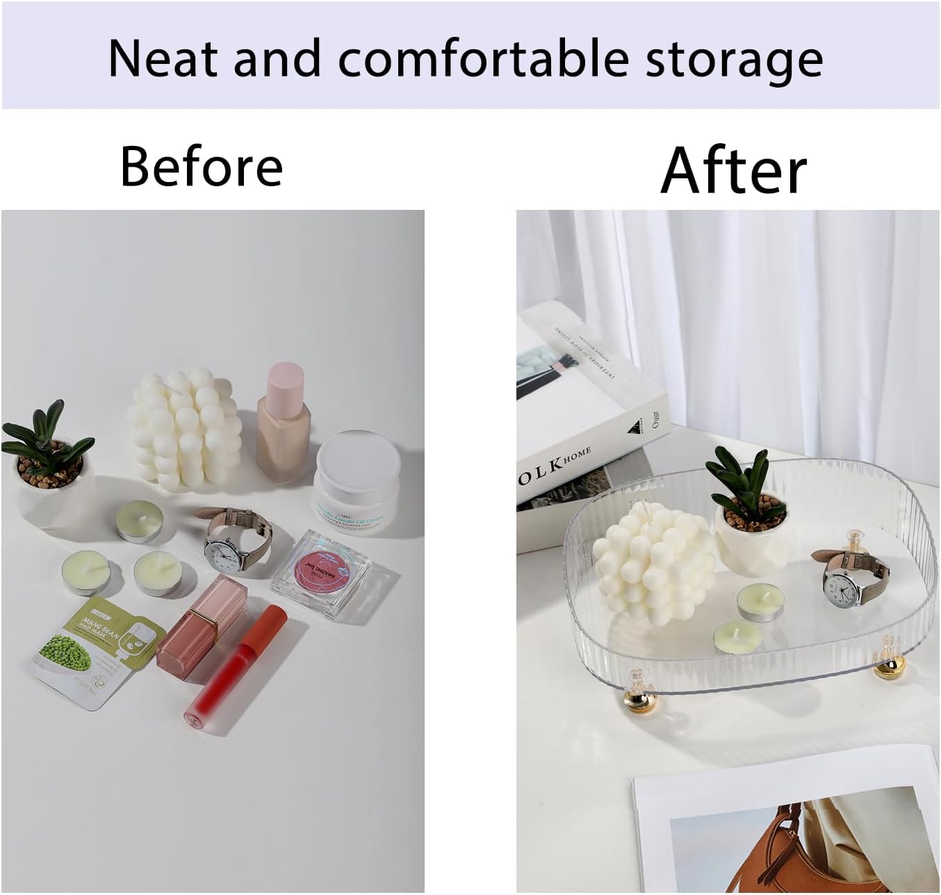 Clear Acrylic Perfume Tray / Black