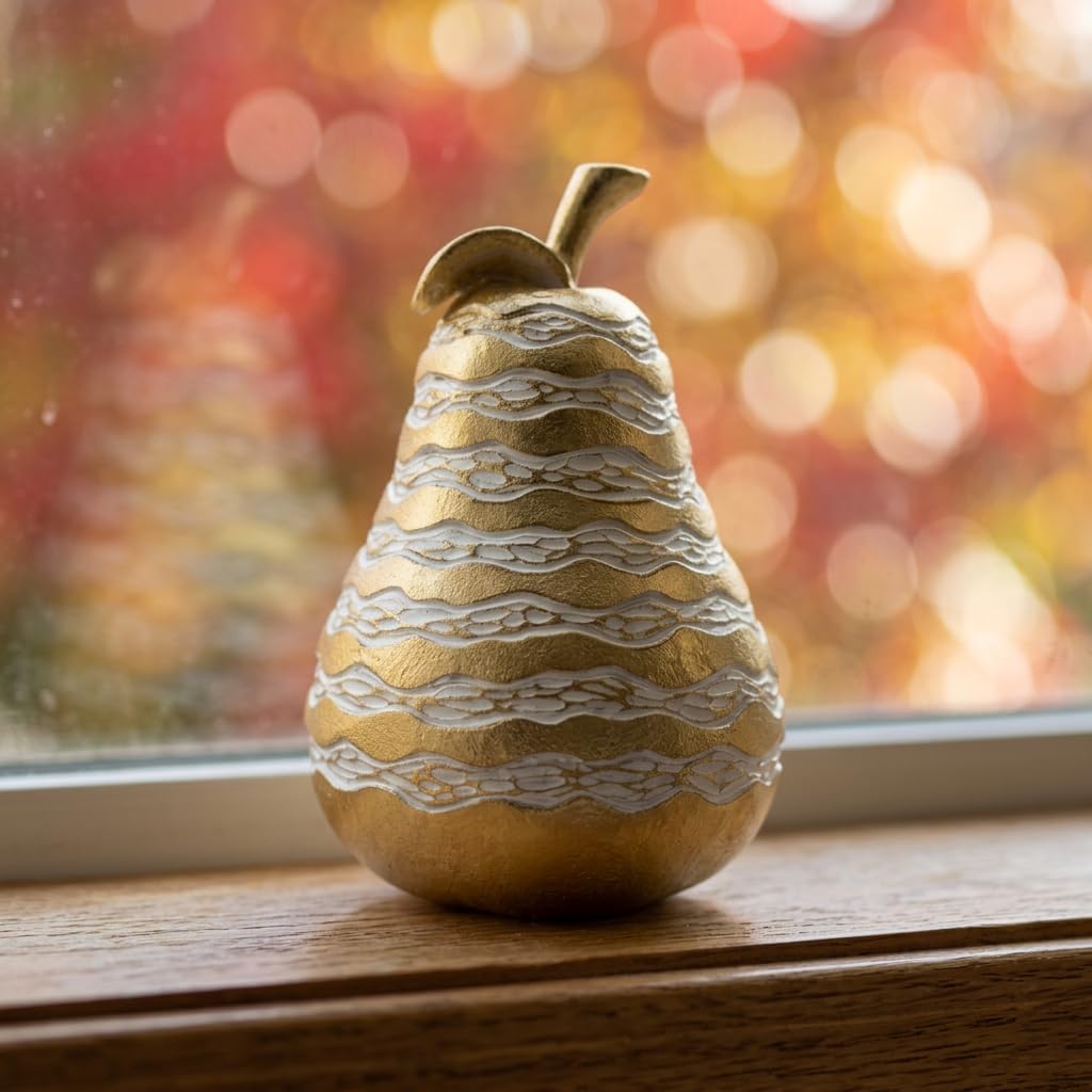 Pear Decor Modern Home Decor Abstract Sculptural Figurine / Gold