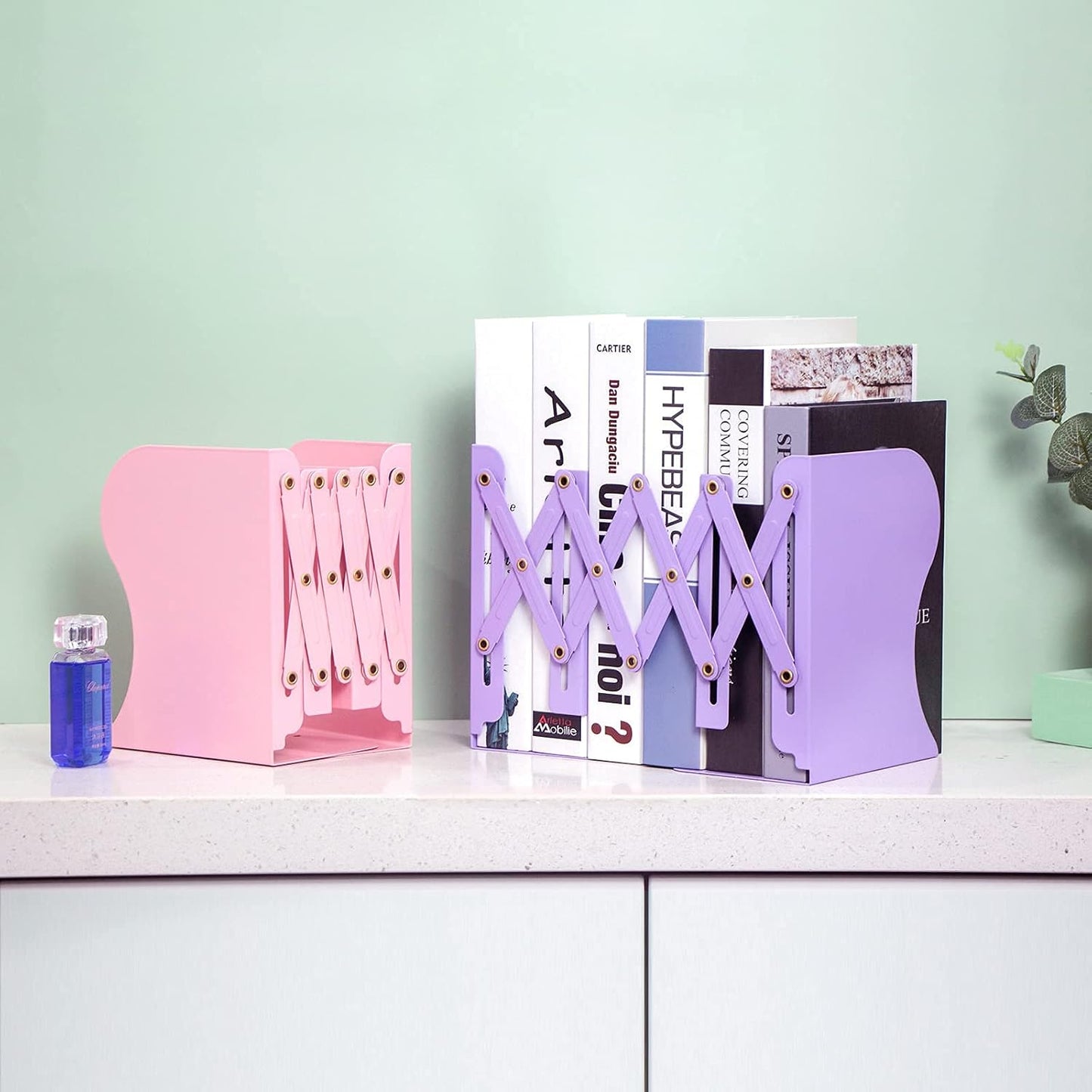 Metal Bookends for Heavy Books / Gray