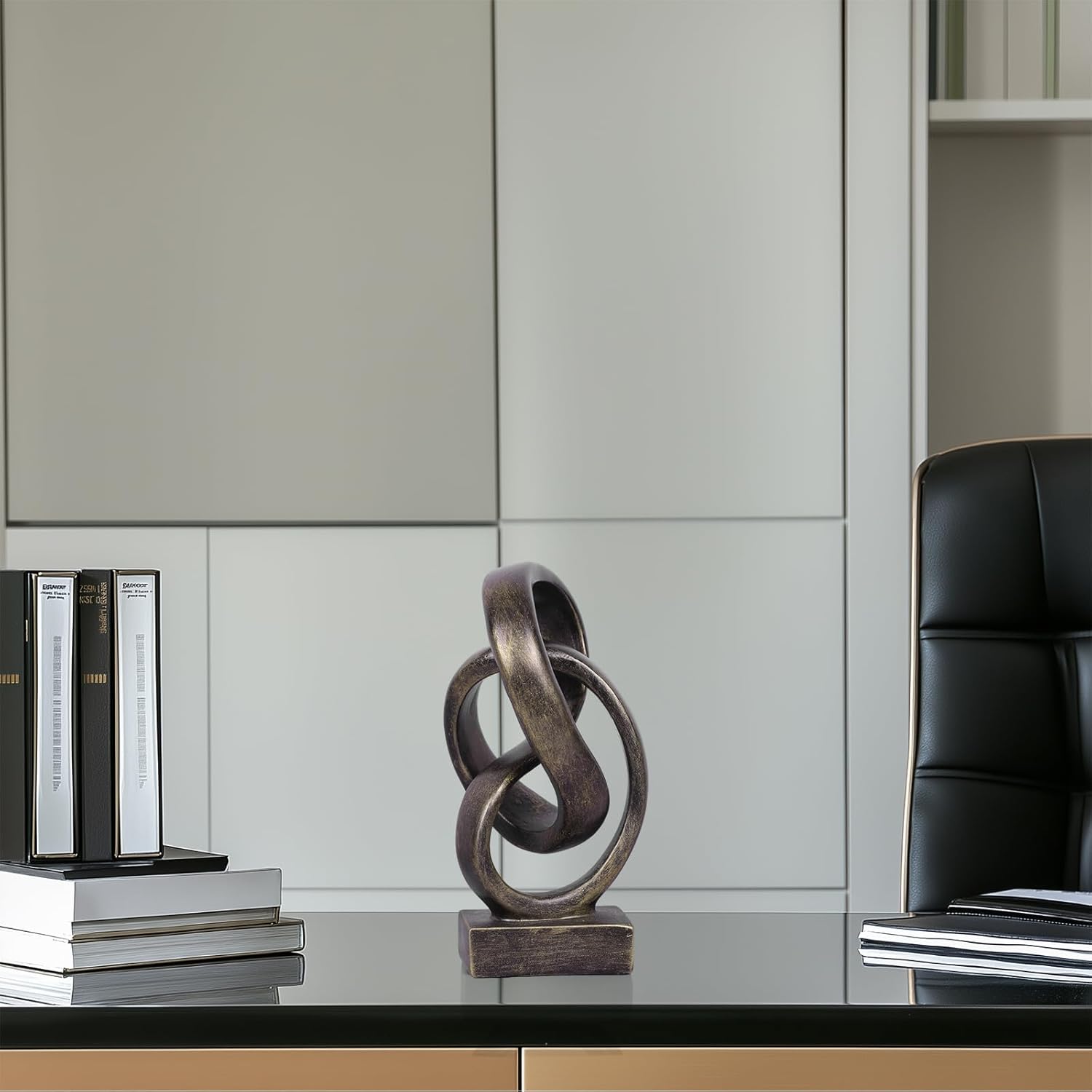 Abstract Rope Knot Statue / Bronze