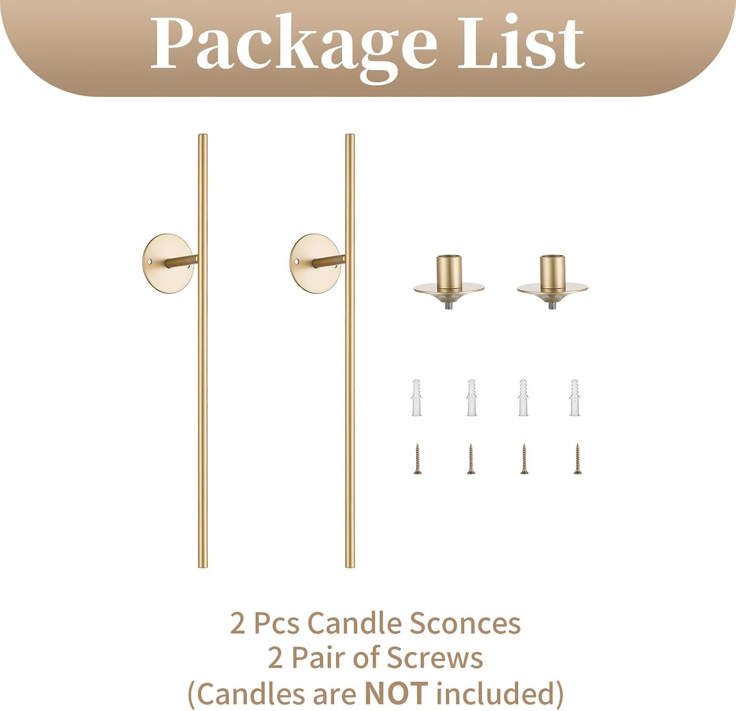 Wall Candle Holder / Gold / Set of 2