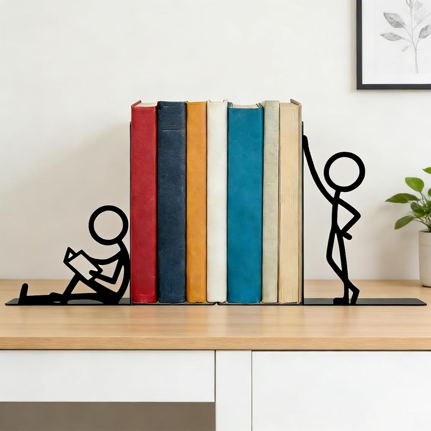 Metal Decorative Bookends / People