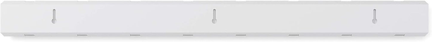 Umbra Flip Coat Rack, Wall Mount 8-Hook, Space Saving, White | Real wood and steel build, retractable hooks fold flat