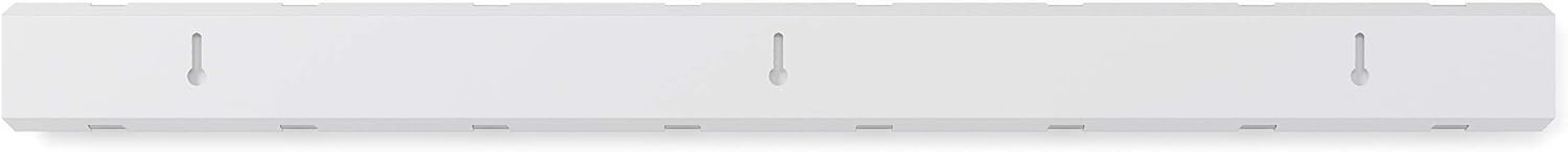 Umbra Flip Coat Rack, Wall Mount 8-Hook, Space Saving, White | Real wood and steel build, retractable hooks fold flat