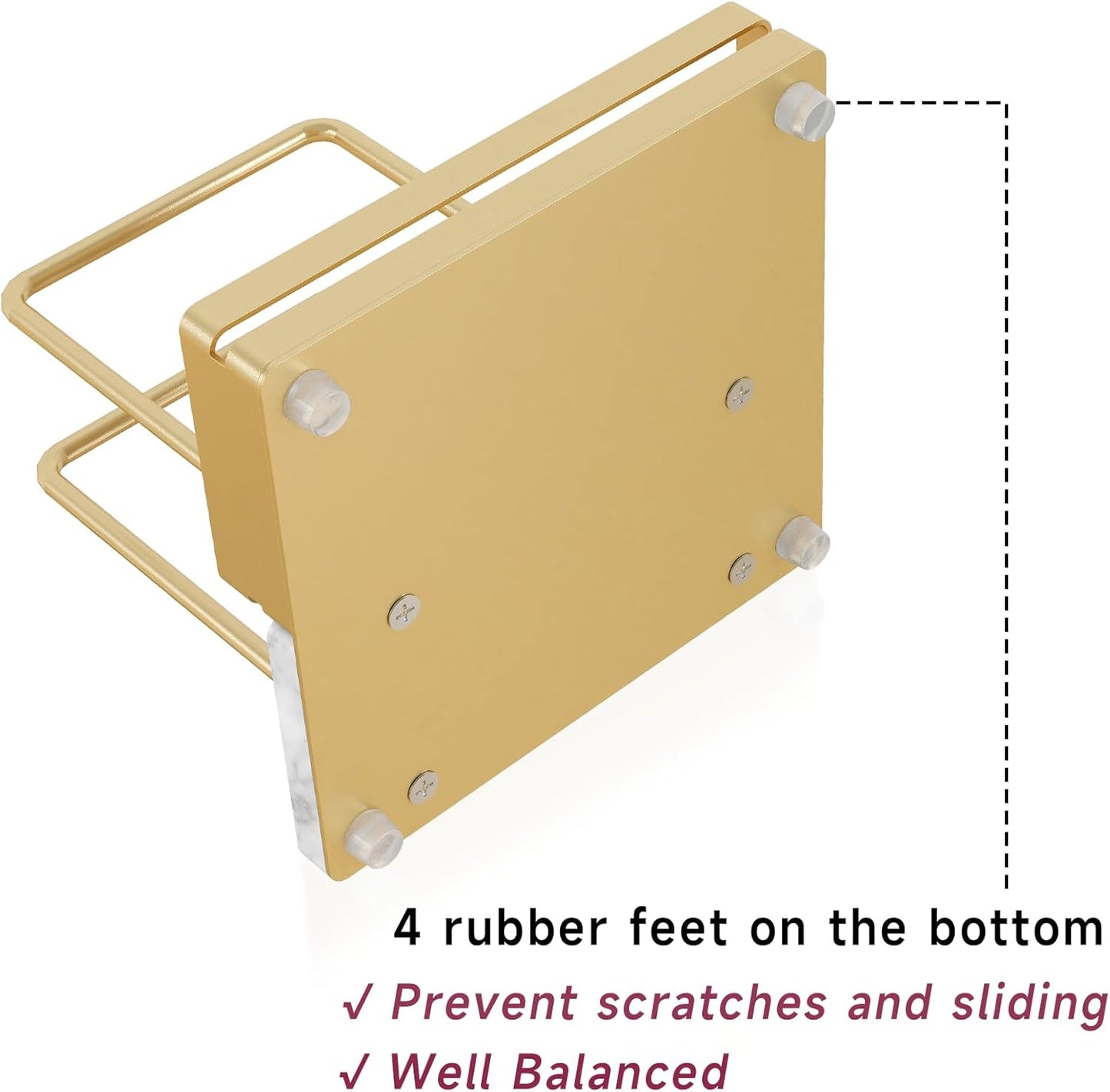 Metal Napkin Holder / Gold / Marble
