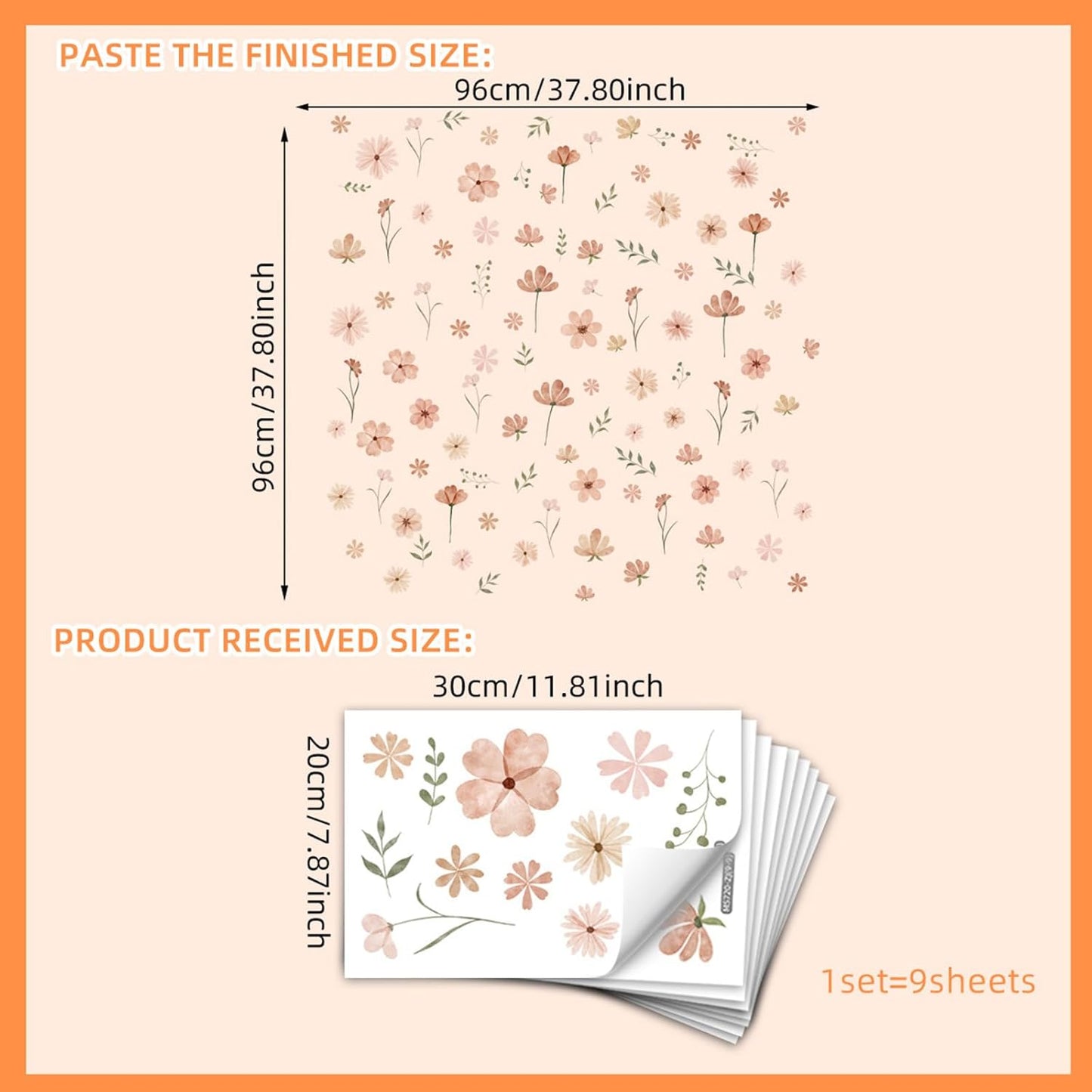 Boho Flower Wall Decals / Daisy
