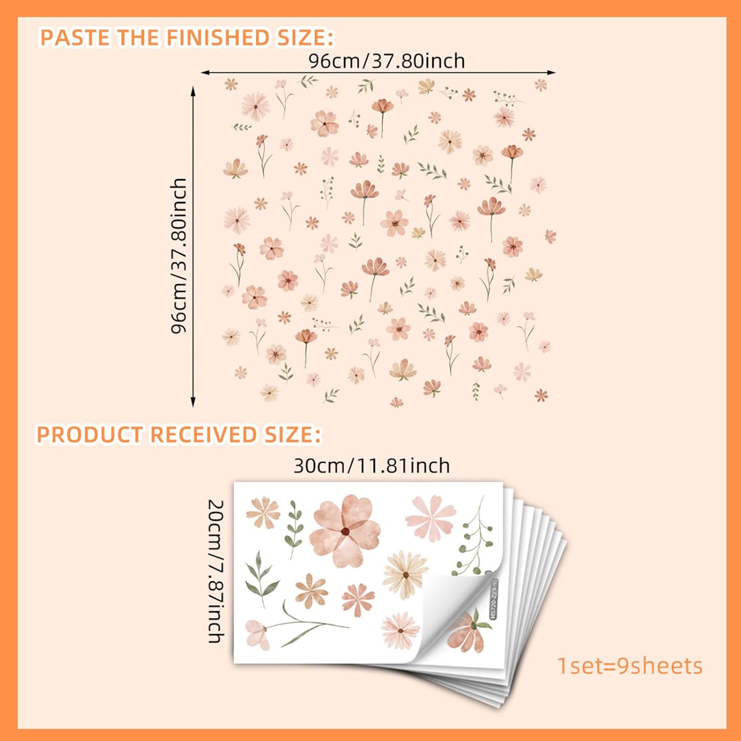Boho Flower Wall Decals / Daisy