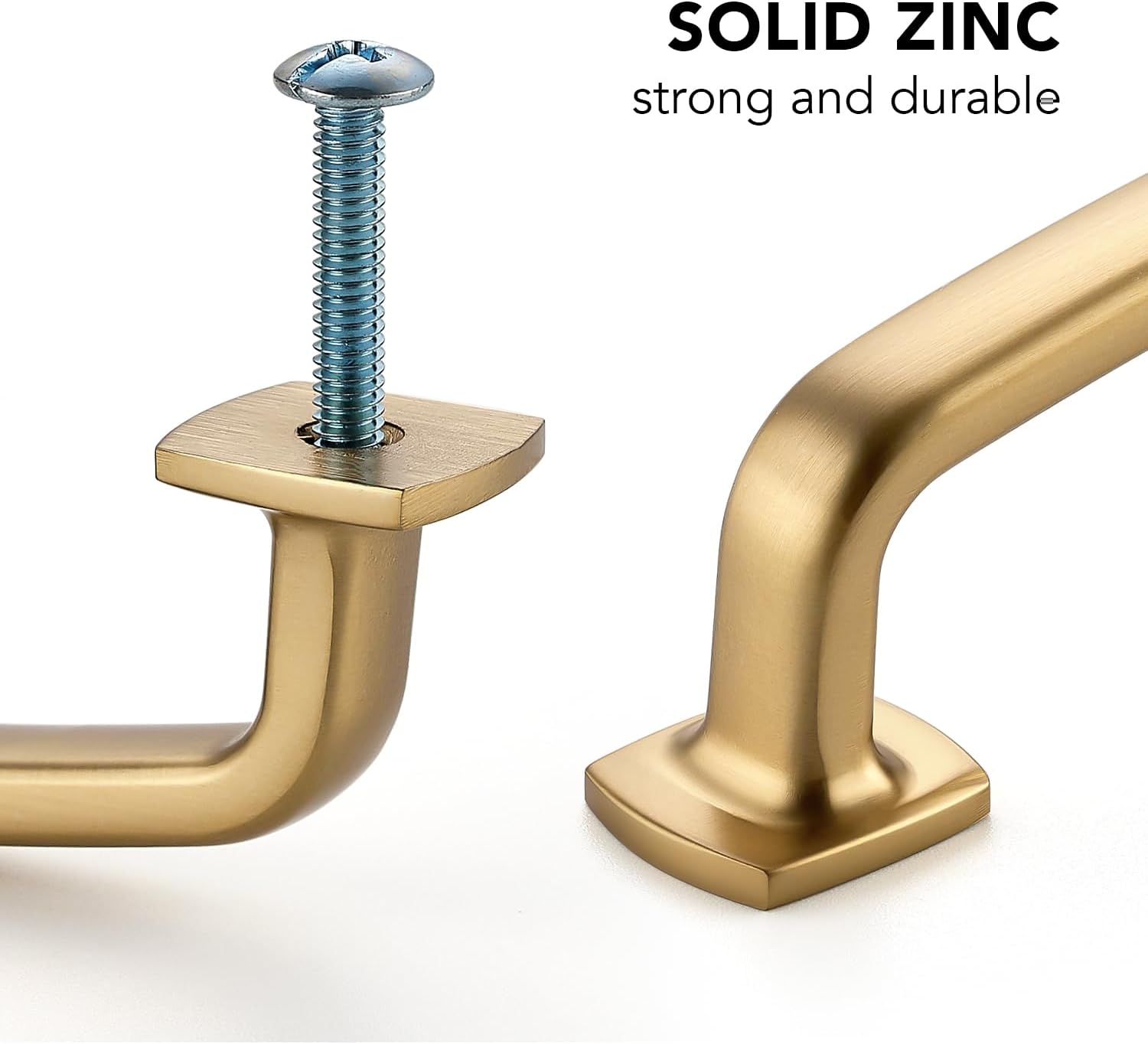Arch Cabinet Pulls Solid 3-3/ / Champagne Bronze / 3-3/4 Inch Hole Center / 4 Inch / Set of 10