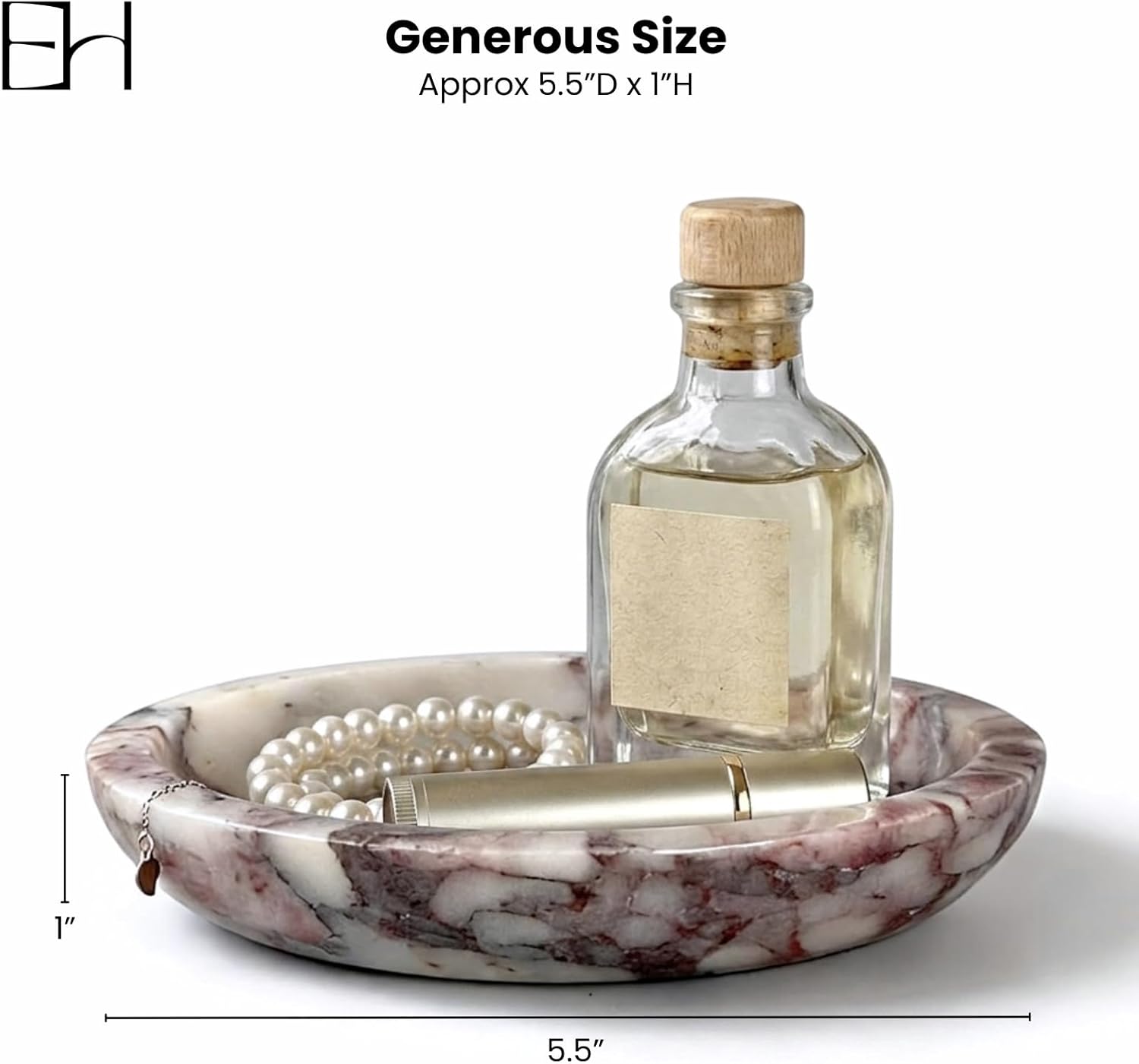 Calacatta Marble Tray for Jewelry & Keys