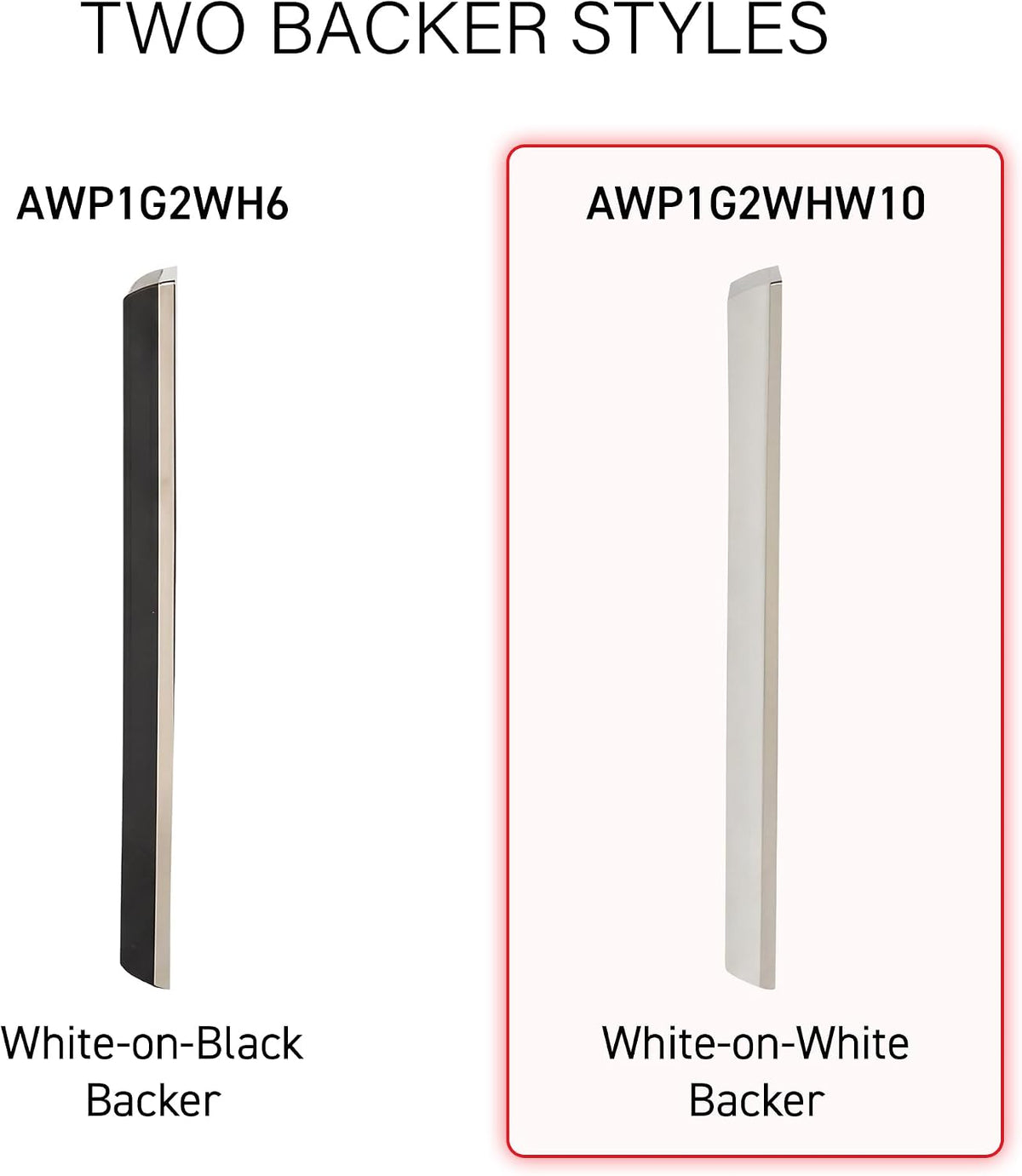 Legrand adorne Gloss Finish, 1-Gang Wall Plate, AWP1G2WHW10 (White-on-White Backer), 6 Pack
