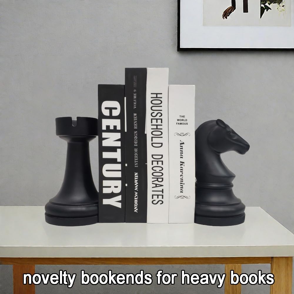 Decorative Book Ends Modern Bookends Stoppers / Black
