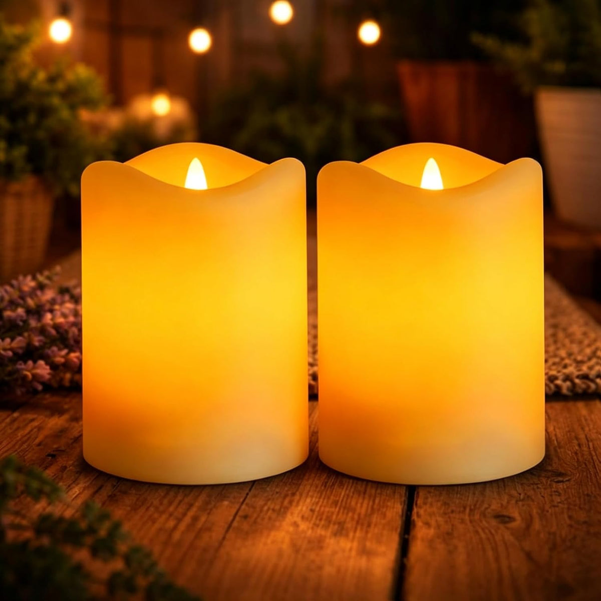 Enhon 18Pcs Dusk to Dawn Christmas Window Candles with Battery, Suction Cup