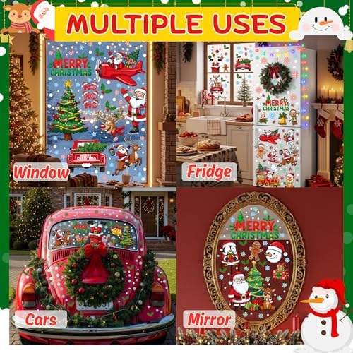 Christmas Window Clings, Xmas Window Decorations
