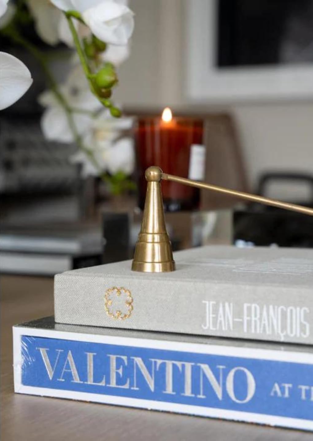 Antique Brass Candle Snuffer Long Handle Flame Extinguisher 11.5 | Tapered Bell, Slim Profile, One-of-a-Kind Accent