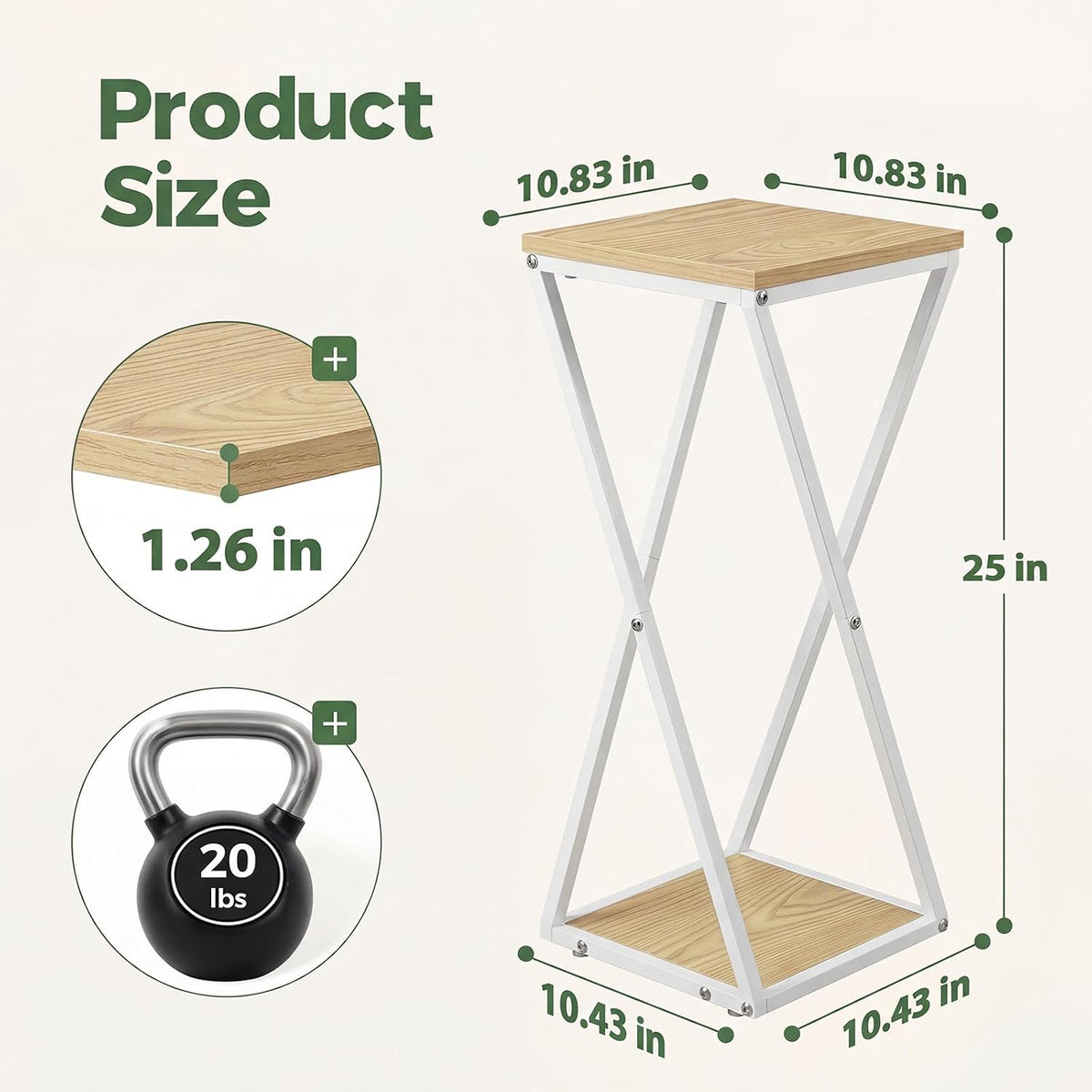 Bamworld Tall Plant Stand Indoor Corner Plant Shelf Tiered Plant Stand Wood Plant Table Heavy Duty Flower Pot Stands