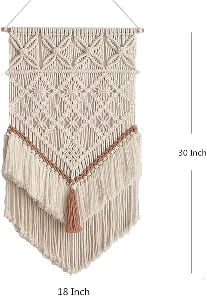 Hanging Macrame Tapestry Dream Catchers Hand Woven Tapestries Boho Wall Art Decor Home / 30"L x 18"W