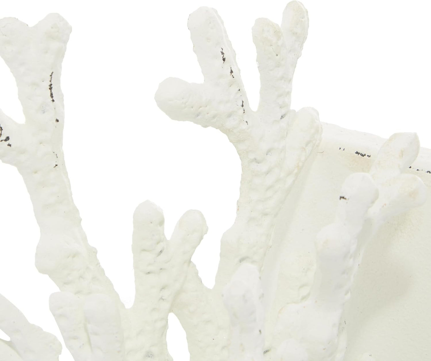 Metal Coral Decorative Bookends Non Skid Bookends / White / SMALL SIZE / 7 Inch / Set of 2