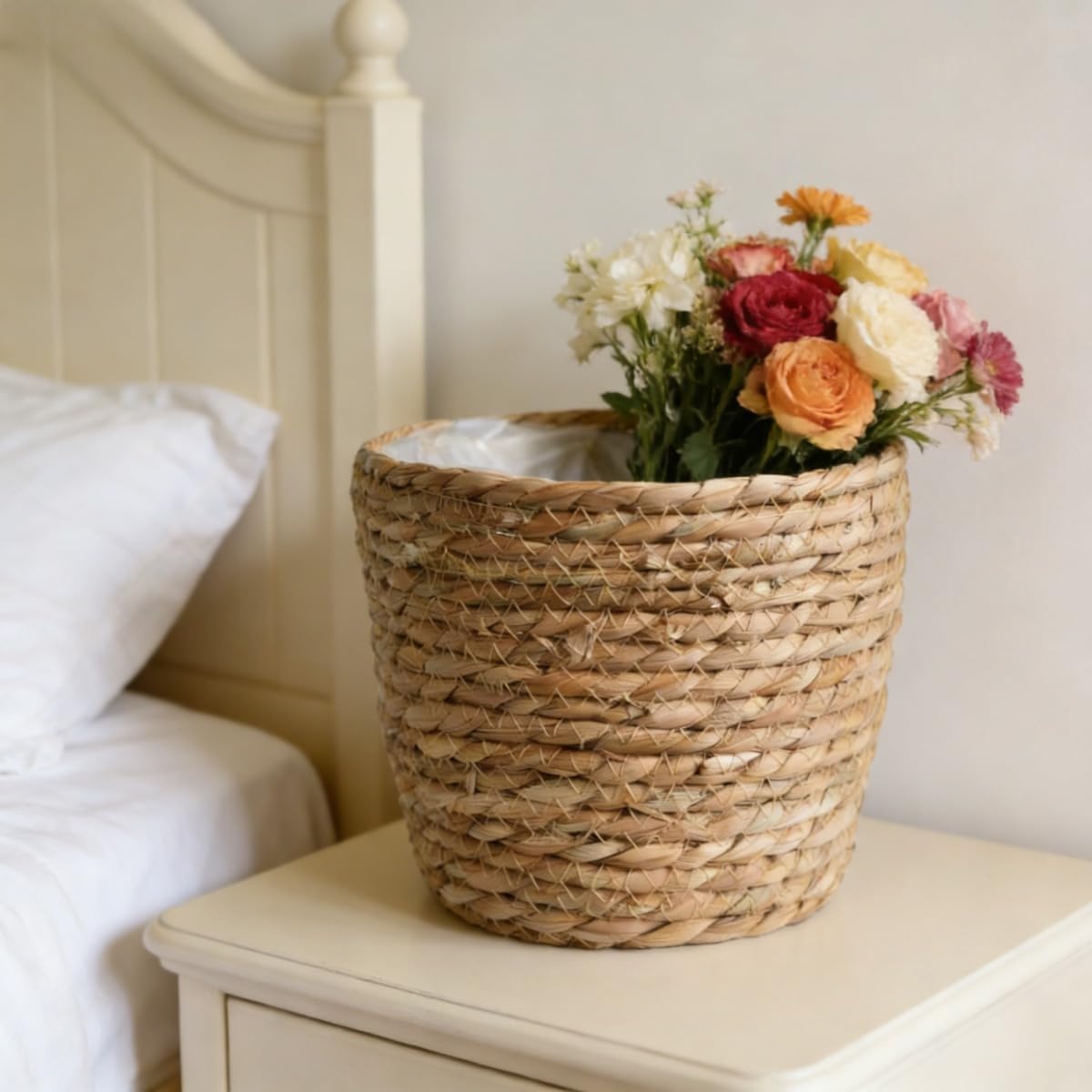 Woven Basket / Seagrass Planter Basket / 9.8 x 7.5 / 1.0