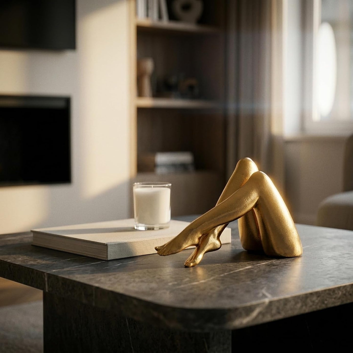 Hand-Applied Leaf Finish Type / Side-lying Legs / Gold