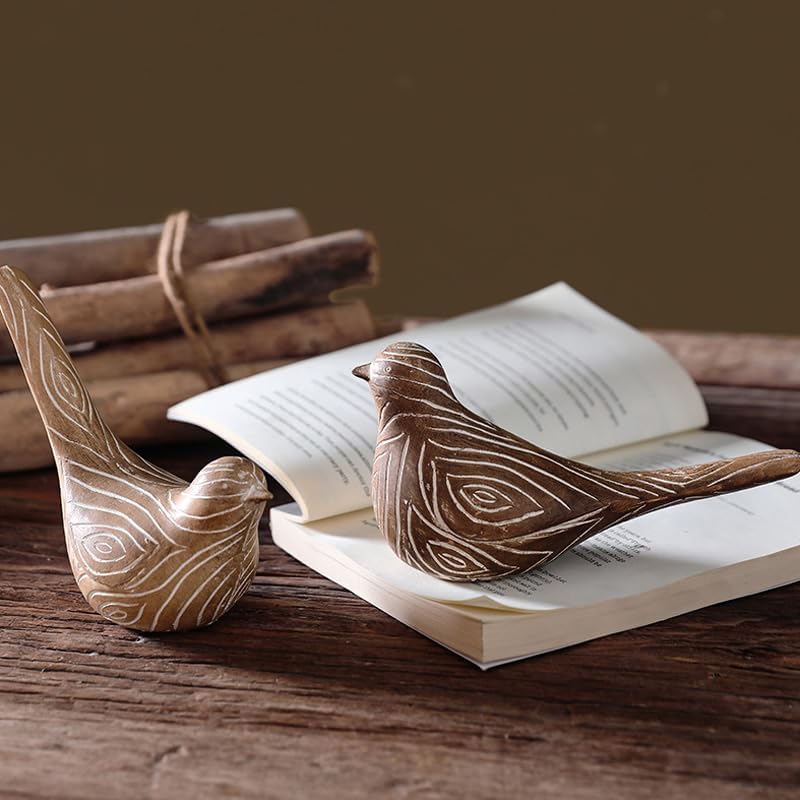 Bird Statues Home Decor / A Set