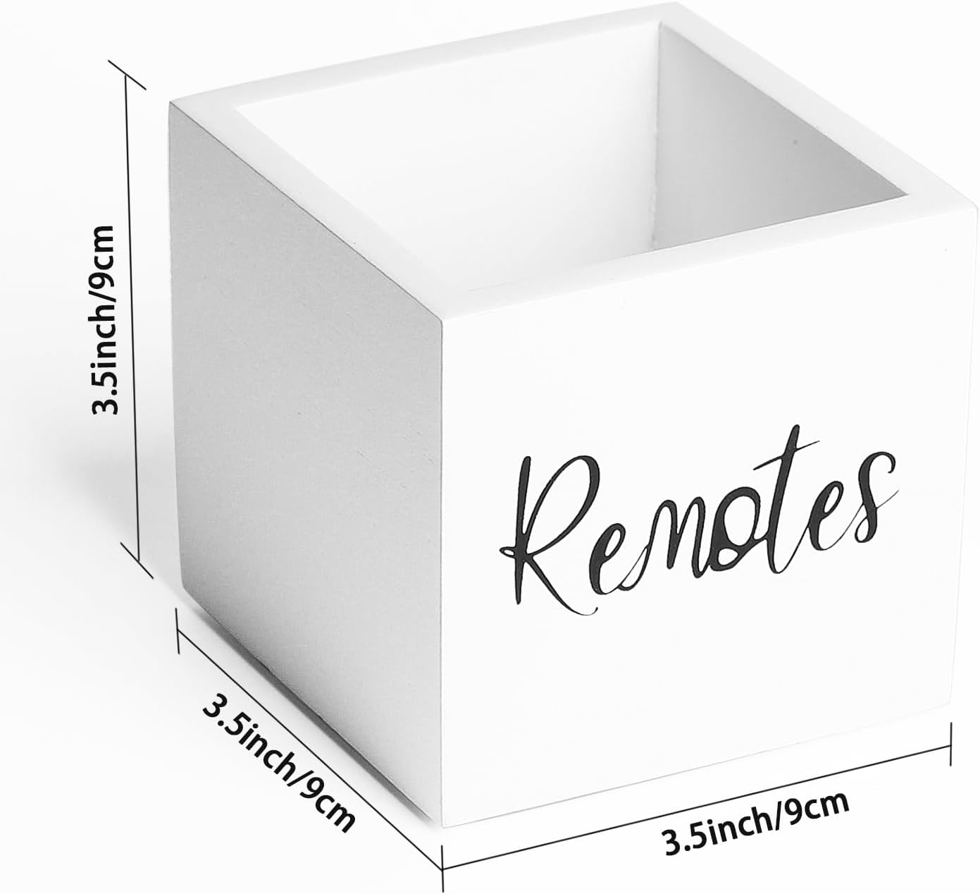 Wood Remote Control Holder / White / S,for 2 or 3 Remote Controls